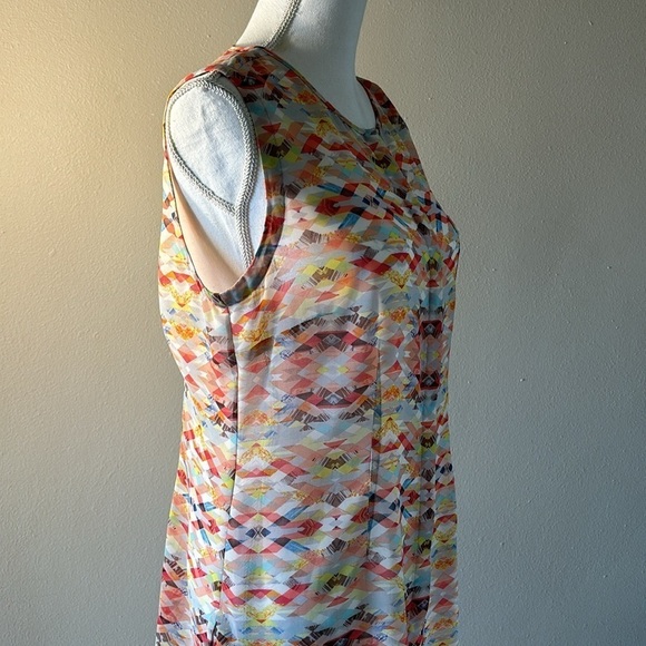 Cabi 760 Avery Aztec Geometric Hidden Button Up Tunic Tank Top M - Picture 5 of 7